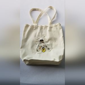 Canvas Tote FIREFLY Glows in the Dark Handmade